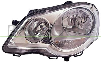 HEADLAMP LEFT H1+H7 ELECTRIC-WITH MOTOR-CHROME