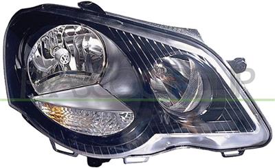HEADLAMP RIGHT H7+H1 ELECTRIC-WITH MOTOR-BLACK/SPORT