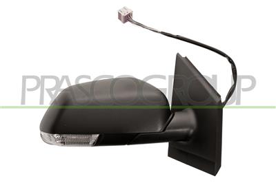 DOOR MIRROR RH-ELECTRIC-HEATED-BLACK-WITH LAMP