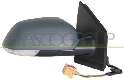 DOOR MIRROR RIGHT-ELECTRIC-HEATED-PRIMED-WITH LAMP-7 PINS