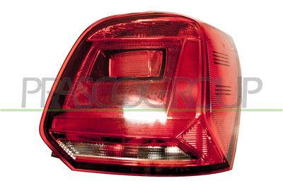 TAIL LAMP RIGHT-WITHOUT BULB HOLDER-RED/CLEAR