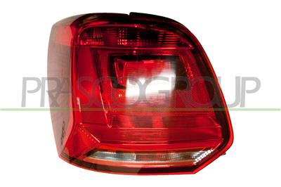 TAIL LAMP LEFT-WITHOUT BULB HOLDER-RED/CLEAR-BLACK BASE