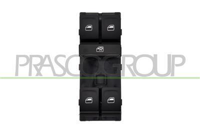 FRONT DOOR LEFT WINDOW REGULATOR PUSH-BOTTON PANEL-BLACK-4 SWITCHES-10 PINS