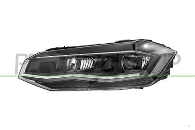 OPTICA IZQUIERDA-ELECTRICA-CON MOTOR-SIN UNIDAD DE CONTROL-CON BORDE CROMADO-FULL LED-MONTAJE VALEO