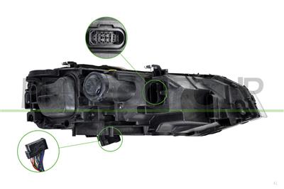 OPTICA IZQUIERDA-ELECTRICA-CON MOTOR-SIN UNIDAD DE CONTROL-CON BORDE CROMADO-FULL LED-MONTAJE VALEO