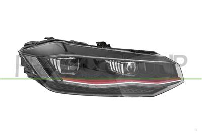 PROIETTORE DESTRO-ELETTRICO-CON MOTORE-SENZA CENTRALINA-BORDO ROSSO-FULL LED-VERSIONE VALEO MOD. GTI