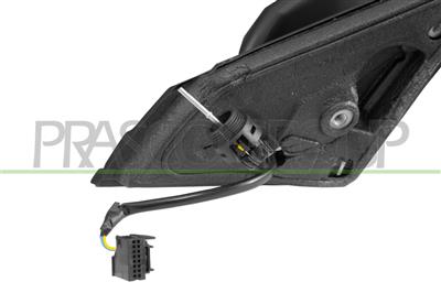 DOOR MIRROR RIGHT-CABLE-BLACK-WITH LAMP-CONVEX-2 PINS