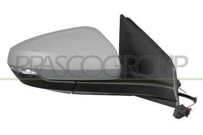 DOOR MIRROR RIGHT-CABLE-PRIMED-WITH LAMP-CONVEX-2 PINS