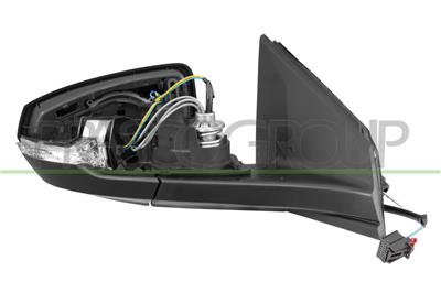 DOOR MIRROR RIGHT-CABLE-PRIMED-WITH LAMP-CONVEX-2 PINS