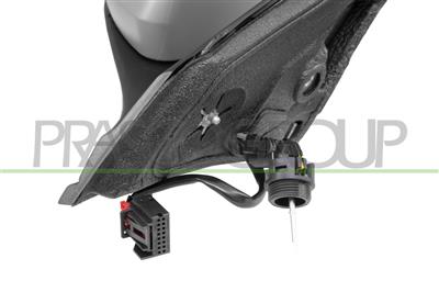 DOOR MIRROR RIGHT-CABLE-PRIMED-WITH LAMP-CONVEX-2 PINS