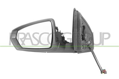 DOOR MIRROR LEFT-ELECTRIC-PRIMED-HEATED-WITH LAMP-ASPHERICAL-6 PINS