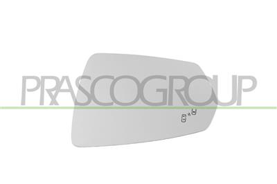 MIRROR GLASS BASE LEFT-ASPHERICAL-HEATED-CHROME-WITH BLIND SPOT SYSTEM