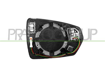 MIRROR GLASS BASE LEFT-ASPHERICAL-HEATED-CHROME-WITH BLIND SPOT SYSTEM