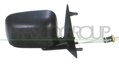 DOOR MIRROR RIGHT-CABLE-BLACK-CONVEX