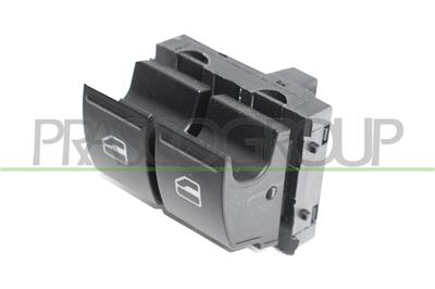 FRONT DOOR LEFT WINDOW REGULATOR PUSH-BUTTON PANEL-BLACK-2 SWITCHES-WITH GREEN LIGHTS-4 PINS