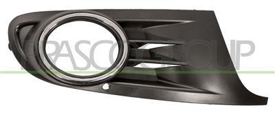 BUMPER GRILLE RIGHT-BLACK-WITH FOG LAMP HOLE-WITH CHROME FRAME