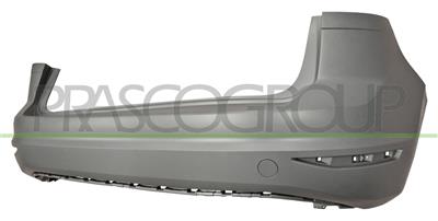 REAR BUMPER-PRIMED-WITH TOW HOOK COVER-WITH PDC CUTTING MARKS PDC AND PARK ASSIST