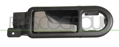 FRONT DOOR HANDLE LEFT-INNER-WITH CHROME LEVER-BLACK HOUSING