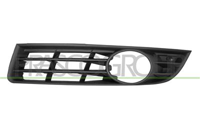 BUMPER GRILLE LEFT-BLACK-WITH FOG LAMP HOLE-OPEN
