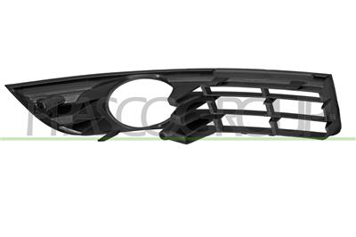 BUMPER GRILLE LEFT-BLACK-WITH FOG LAMP HOLE-OPEN