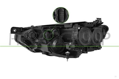 HEADLAMP RIGHT H7+H9 ELECTRIC-WITH MOTOR