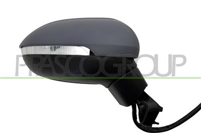 DOOR MIRROR RIGHT-ELECTRIC-HEATED-PRIMED-FOLDABLE-WITH LAMP-WITH AMBIENT LIGHT-WITH MEMORY-WITH BLIS-CONVEX-15 PINS