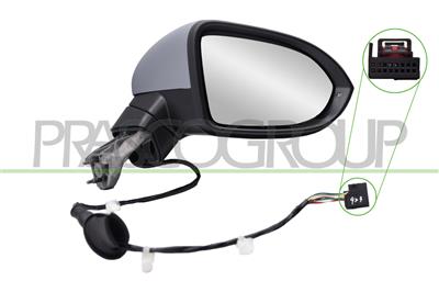 RETROVISORE DESTRO-ELETTRICO-CON PRIMER-TERMICO-CON FANALE-CONVESSO-6 PINS