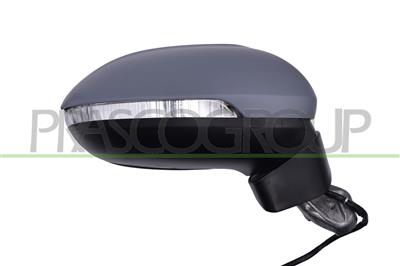 DOOR MIRROR RIGHT-ELECTRIC-PRIMED-HEATED-WITH LAMP-WITH AMBIENT LIGHT-WITH BLIS-CONVEX-7 PINS