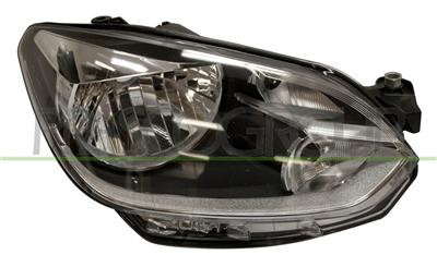 HEADLAMP RIGHT H4 ELECTRIC-WITHOUT MOTOR-WITH CHROME EDGE-BLACK