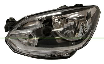 HEADLAMP LEFT H4 ELECTRIC-WITHOUT MOTOR-WITH CHROME EDGE-BLACK