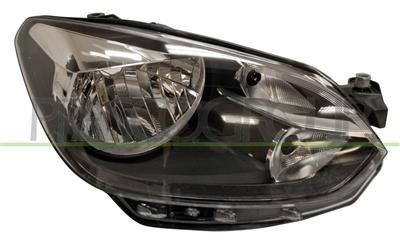 HEADLAMP RIGHT H4 ELECTRIC-WITHOUT MOTOR-WITH BLACK EDGE-BLACK