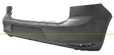 REAR BUMPER-PRIMED-WITH TOW HOOK COVER-WITH PDC CUTTING MARKS PDC AND PARK ASSIST