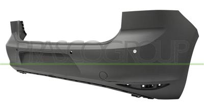 REAR BUMPER-PRIMED-WITH TOW HOOK COVER-WITH PDC+SENSOR HOLDERS-WITH PARK ASSIST CUTTING MARKS