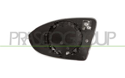 MIRROR GLASS BASE RIGHT-HEATED-CONVEX-CHROME