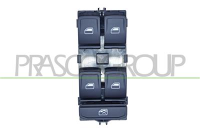 FRONT LEFT DOOR WINDOW REGULATOR PUSH-BOTTON PANEL-BLACK-4 SWITCHES-10 PINS