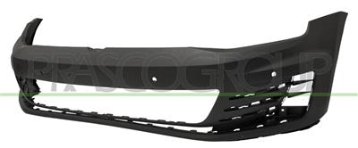 FRONT BUMPER-PRIMED-WITH PDC+SENSOR HOLDERS-WITH TOW HOOK COVER-WITH CUTTING MARKS FOR PARK ASSIST AND HEADLAMP WASHERS