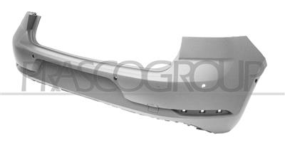 REAR BUMPER-PRIMED-WITH PDC+SENSOR HOLDERS-WITH PARK ASSIST-WITH TOW HOOK COVER