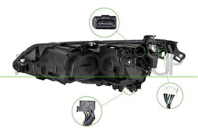 PROIETTORE DESTRO-ELETTRICO-CON MOTORE-CROMATO-LED-VERSIONE VALEO