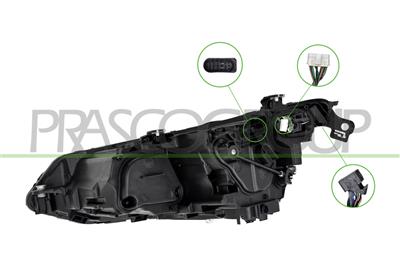 PROIETTORE DESTRO-ELETTRICO-CON MOTORE-CON BORDO BLU-LED-VERSIONE VALEO MOD. GTD/GTE