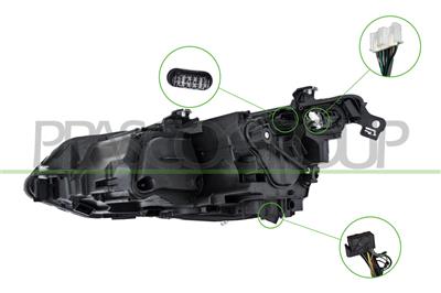 PROIETTORE DESTRO-ELETTRICO-CON MOTORE-NERO-LED-VERSIONE VALEO MOD. ALLTRACK
