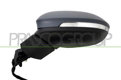 DOOR MIRROR LEFT-ELECTRIC-PRIMED-HEATED-WITH LAMP-ASPHERICAL-6 PINS