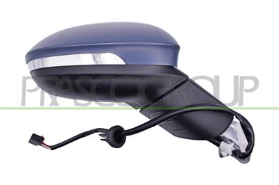DOOR MIRROR RIGHT-ELECTRIC-PRIMED-HEATED-WITH LAMP-WITH AMBIENT LIGHT-WITH MEMORY-CONVEX-11 PINS