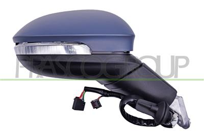 DOOR MIRROR RIGHT-ELECTRIC-HEATED-PRIMED-FOLDABLE-WITH LAMP-WITH AMBIENT LIGHT-WITH MEMORY-WITH LANE ASSISTANCE-CONVEX-16 PINS