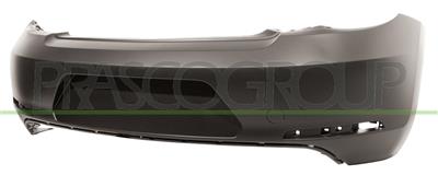 REAR BUMPER-PRIMED-WITH TOW HOOK COVER-WITH PDC CUTTING MARKS