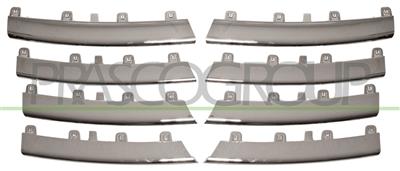 JEU DE MOULURES DE CALANDRE CHROME' (8 PCS)