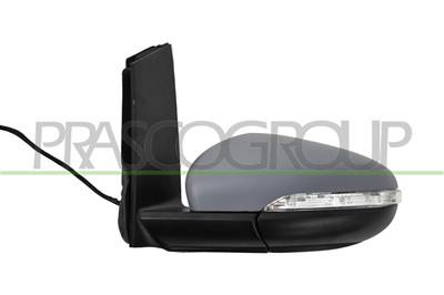 DOOR MIRROR LEFT-ELECTRIC-PRIMED-HEATED-WITH LAMP-ASPHERICAL-6 PINS