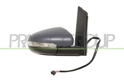 DOOR MIRROR RH-ELECTRIC-HEATED-FOLDABLE-PRIMED-WITH LAMP-WITH AMBIENT LIGHT-WITH MEMORY-CONVEX-CHROME-16H13P