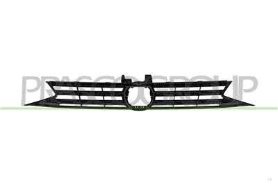GRILLE CALANDRE NOIRE BRILLANT AVEC MOULURE CHROMEE' MOD. TRENDLINE