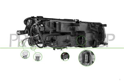 OPTICA IZQUIERDA-ELECTRICA-CON MOTOR-SIN UNIDAD DE CONTROL-FULL LED-MONTAJE VALEO