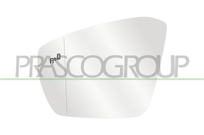 MIRROR GLASS BASE LEFT-ASPHERICAL-HEATED-WITH BLIND SPOT SYSTEM